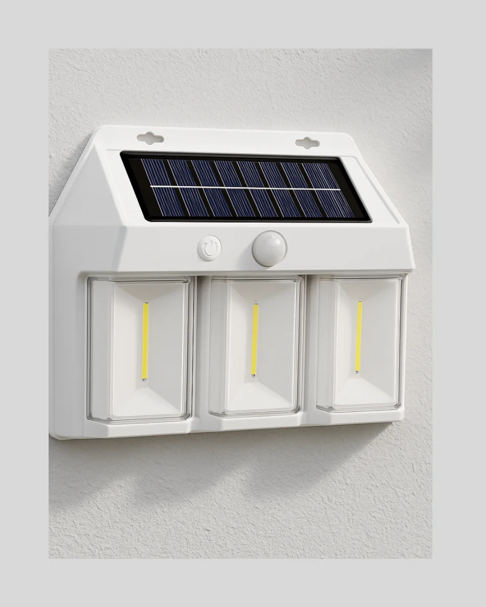 Dış Mekan Solar Duvar Lambası – 120° Hareket Algılama, 3 Işık Modu