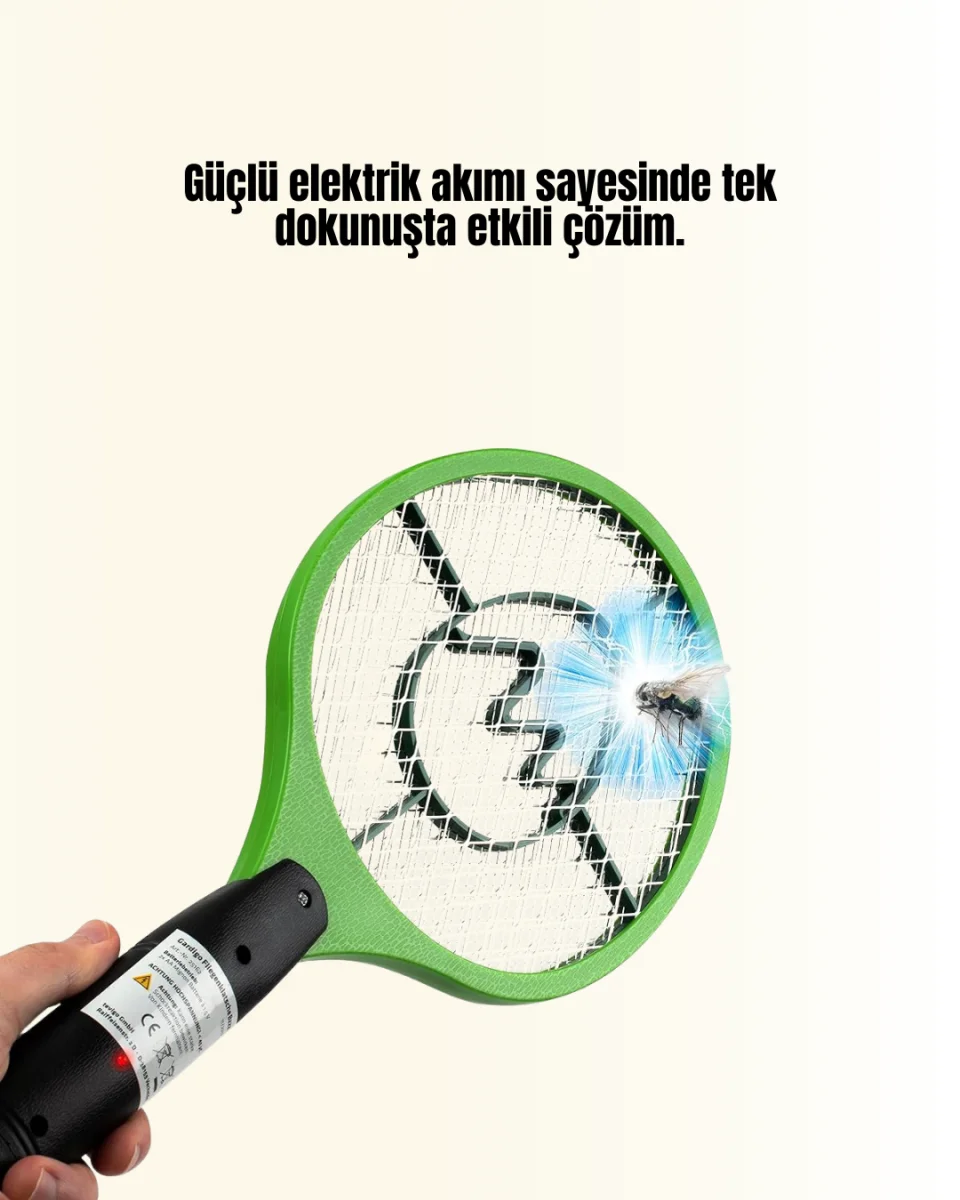 Elektrikli Sinek Raketi | Yüksek Voltajlı, Güvenli ve Taşınabilir