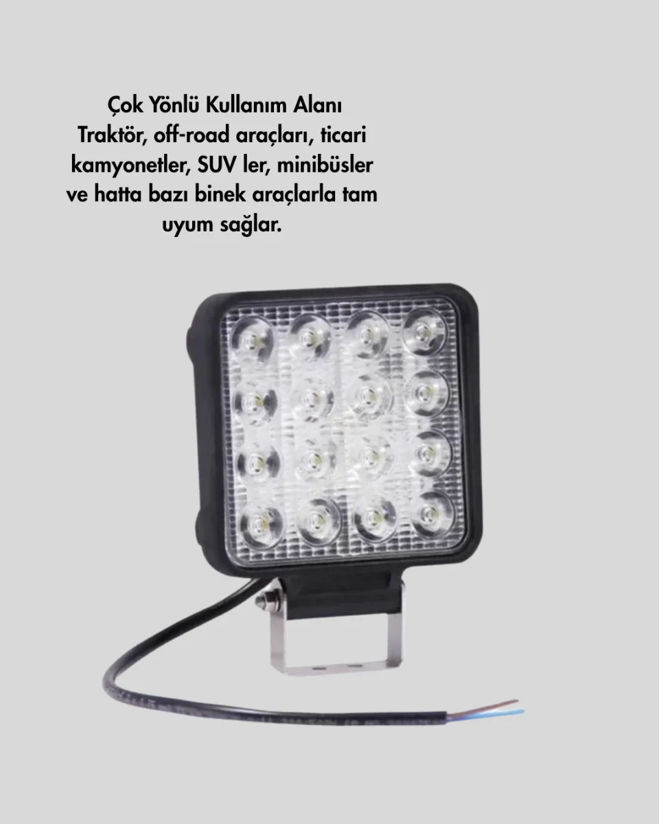 Yoğun Işık Gücüne Sahip LED Far | Traktör, Off-Road ve Kamyonet Uyumlu