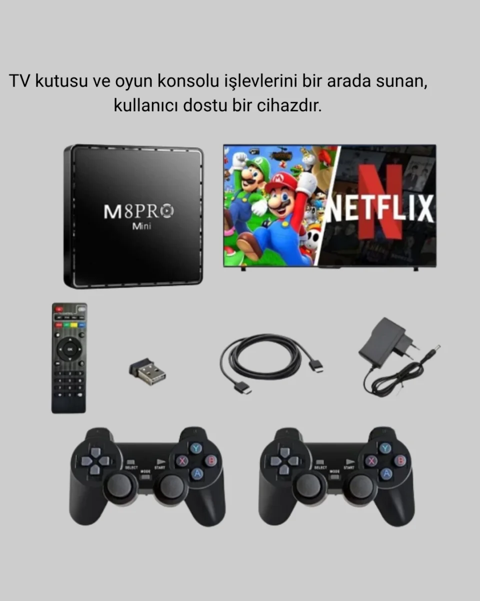 M8Pro Mini 2 Android 12 64 GB TV Box – 10K Ultra HD Görüntü & Oyun Keyfi
