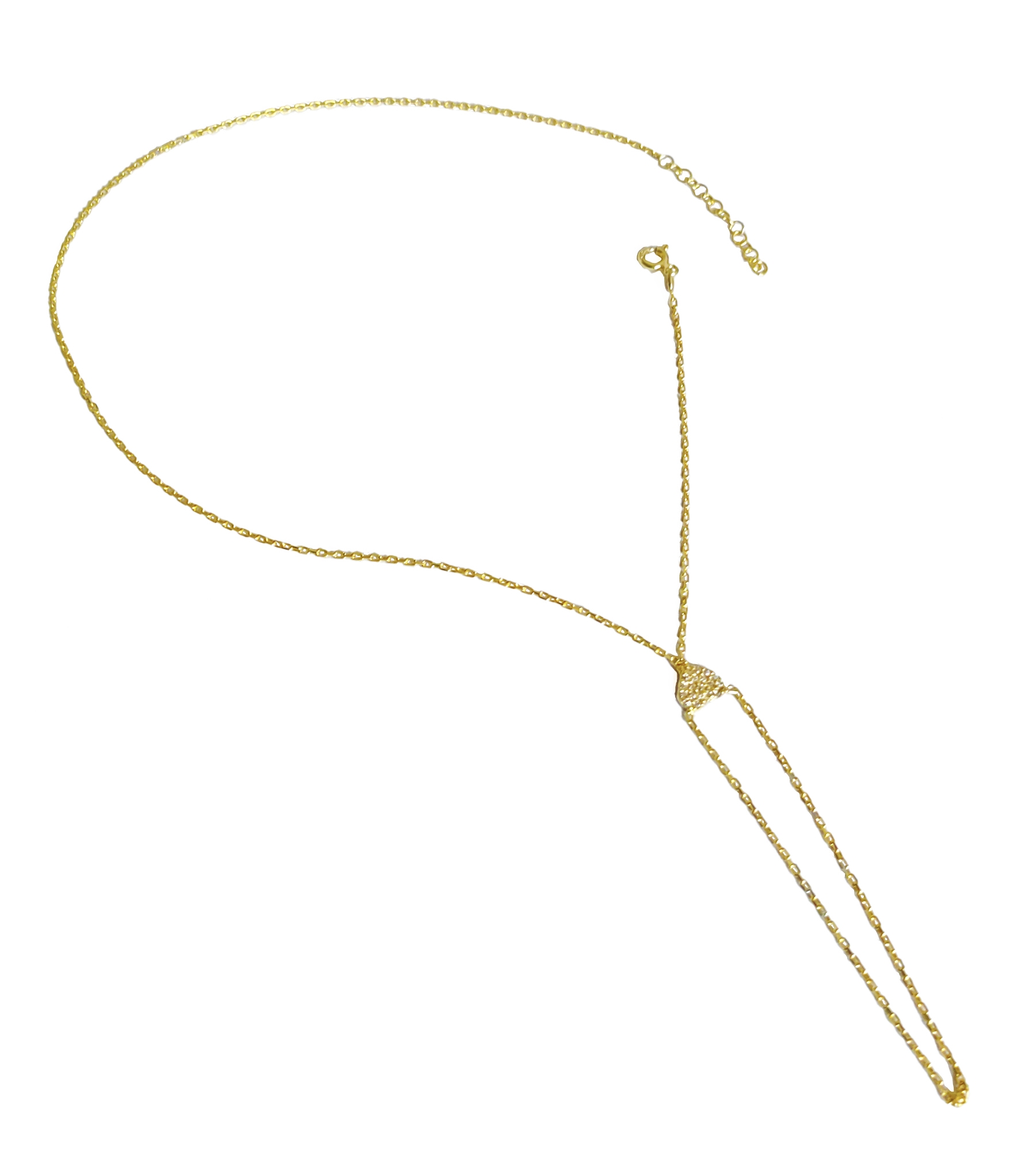Beyaz Taşlı Kalp Gümüş Şahmeran Bileklik - Gold Renk