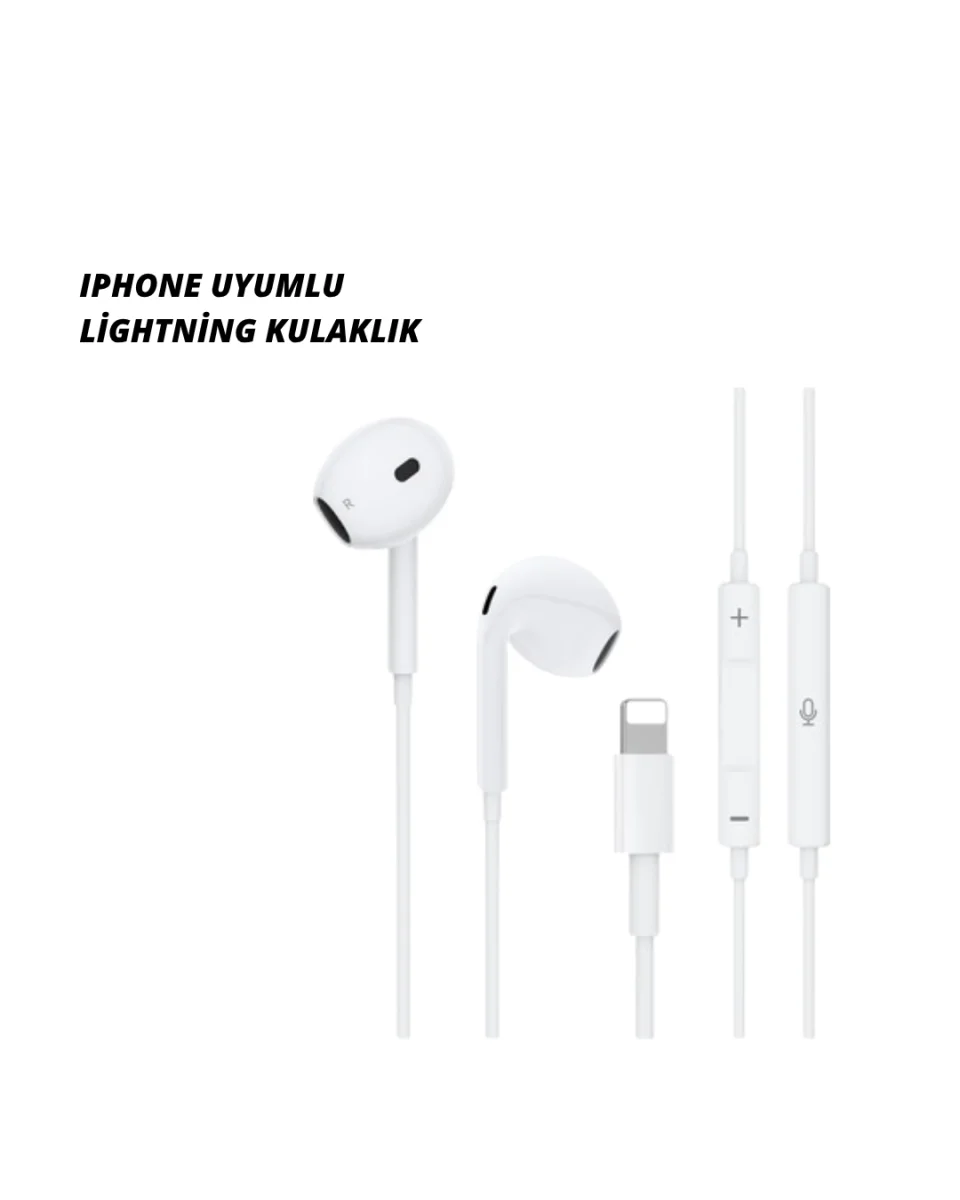 iPhone 14 ve altındaki modellerle uyumlu Kablolu kulaklık