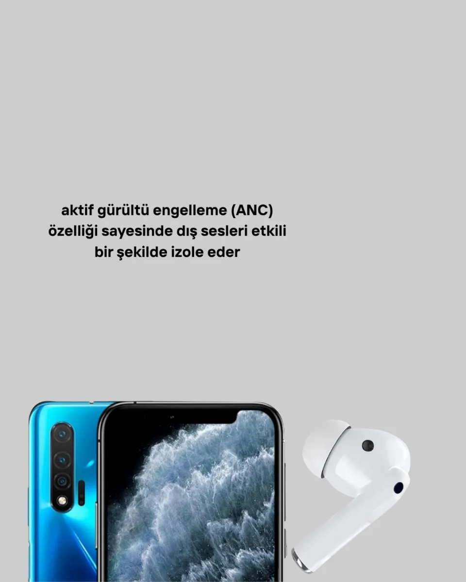 Gürültü Engelleme Özellikli Kablosuz Bluetooth Kulaklık – Type-C Hızlı Şarj