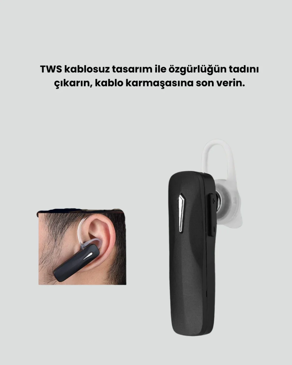 Bluetooth 4.1 Kablosuz Tekli Kulaklık | Mini ve Hafif Tasarım