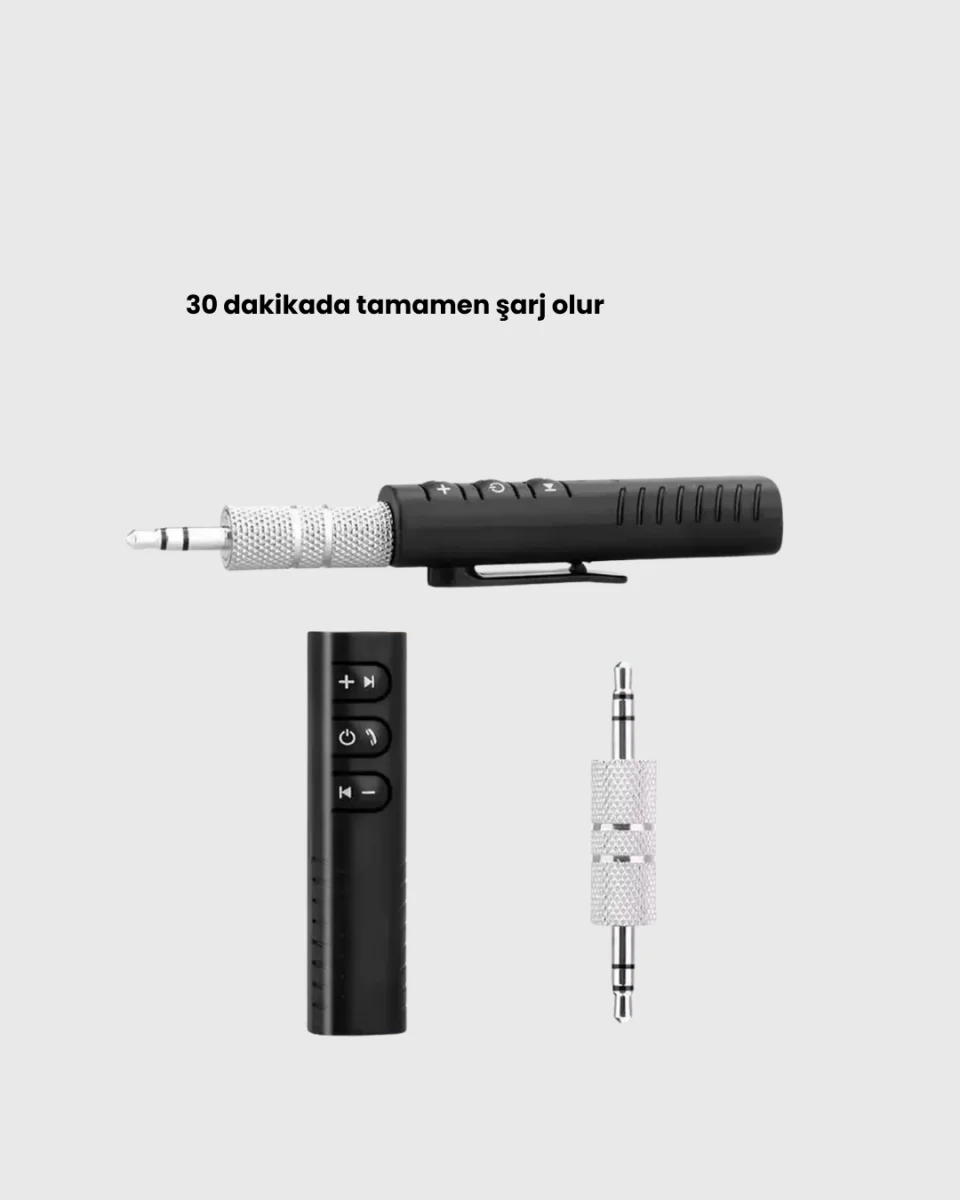 Hızlı Şarjlı Bluetooth Ses Alıcısı – Ev, Araç ve Ofis İçin