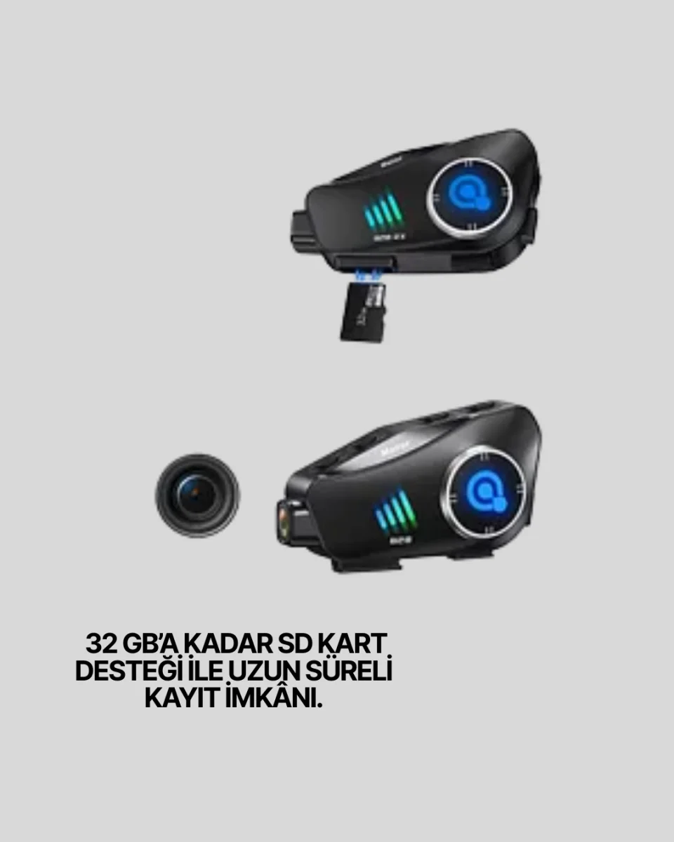 Q28 Bluetooth Kask Kulaklık 1080P Kamera – Su Geçirmez Motosiklet Interkom