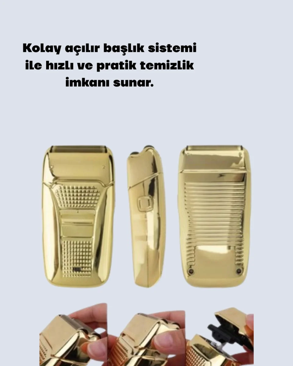 Güçlü Motorlu Kablolu Sakal ve Bıyık Tıraş Makinesi Çelik Bıçaklı