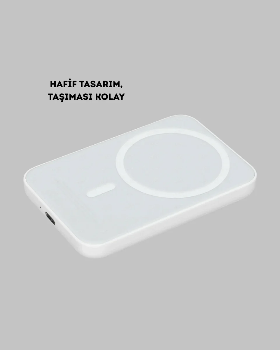 5000mAh Manyetik Powerbank – iPhone Serisi İçin Taşınabilir Kablosuz Şarj Cihazı