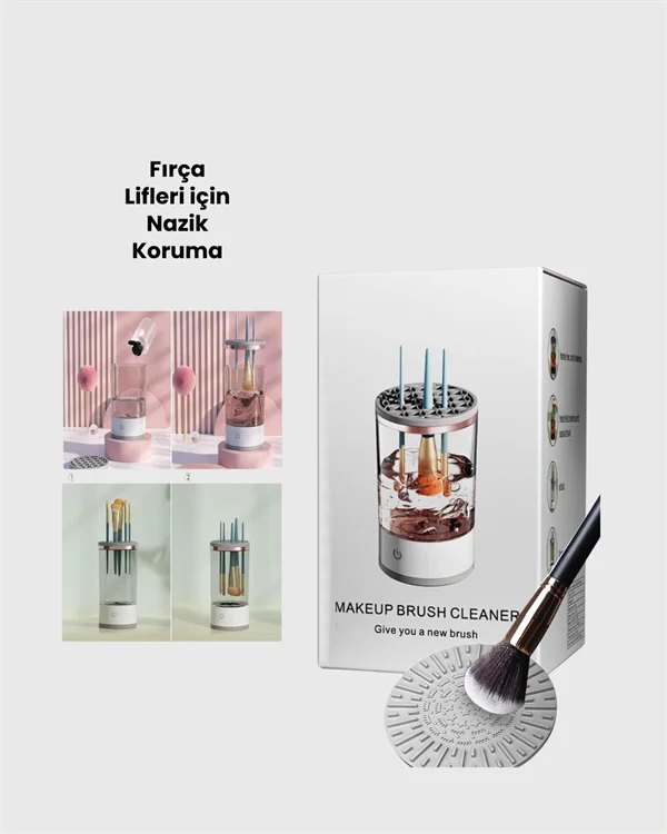 Taşınabilir, Sessiz ve Güçlü Makyaj Fırçası Temizleme Makinesi