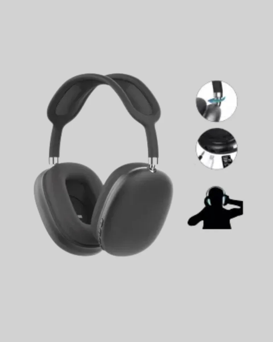 Bluetooth V5.0 Kablosuz Kulak Üstü Kulaklık | Katlanabilir, Mikro USB Girişli
