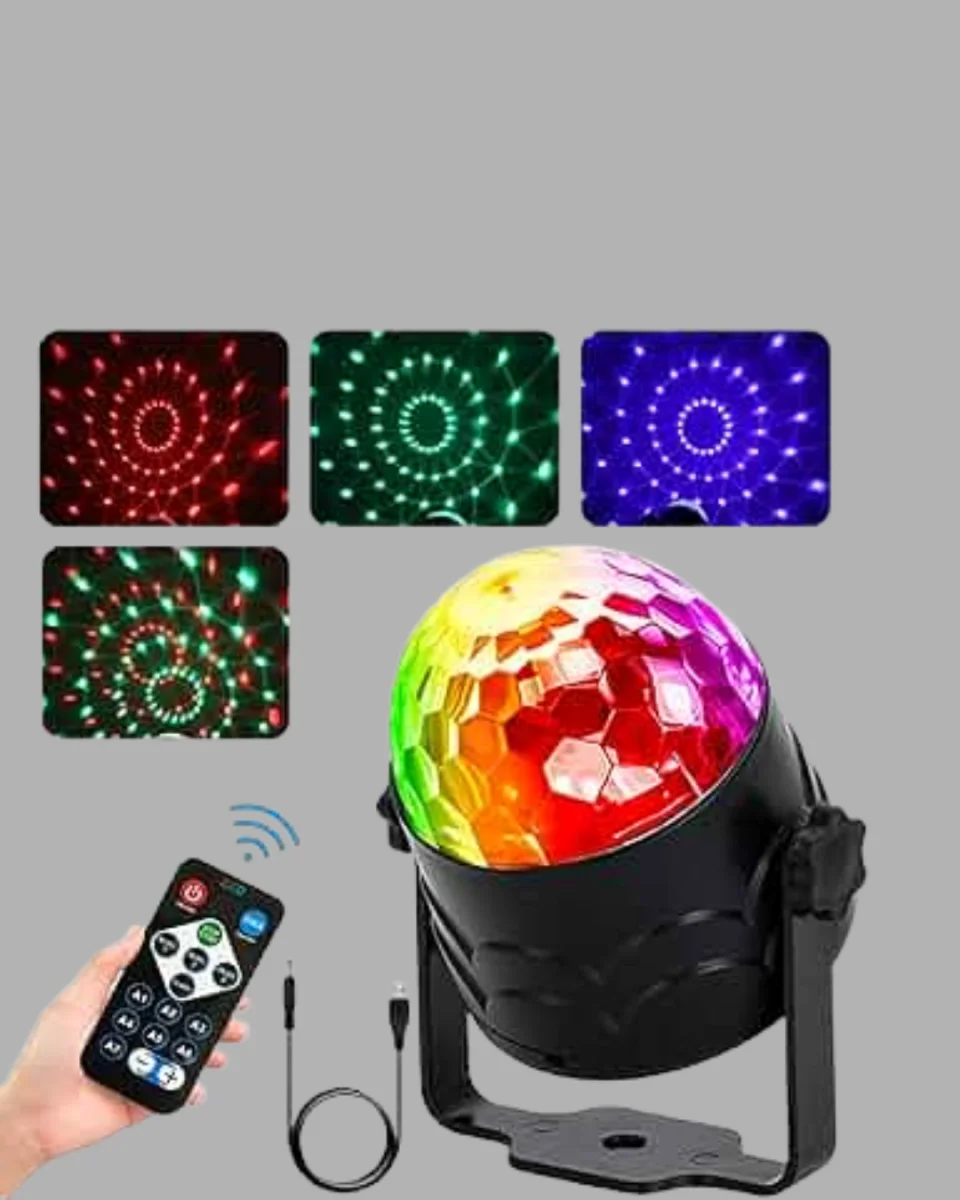 RGB LED Disko Küresi 7 Modlu Uzaktan Kumandalı