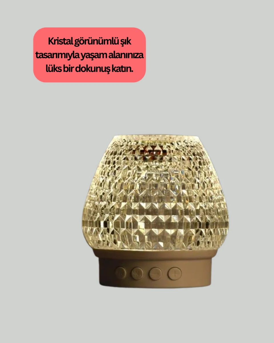 Kristal Tasarımlı Kablosuz Bluetooth 5.1 Hoparlör