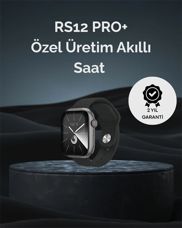 RS12 PRO+ 2025 Serisi Uzun Şarj Süreli Garantili Full Ekranlı Özel Üretim Akıllı Saat – 2GB Hafıza, AMOLED, GPS, Sesli Arama