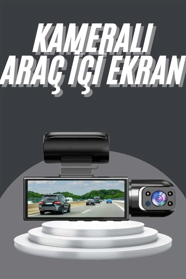 Video ve Fotoğraf Kaydedici Sürüş Kamerası Ön ve Arka Çift Kameralı