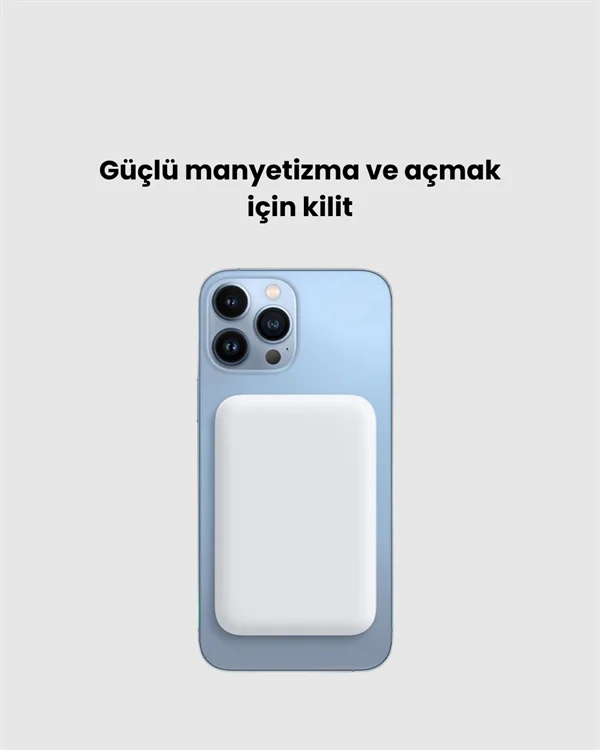 MagSafe Manyetik Powerbank – iPhone İçin Hızlı, Kablosuz ve Güvenli Şarj