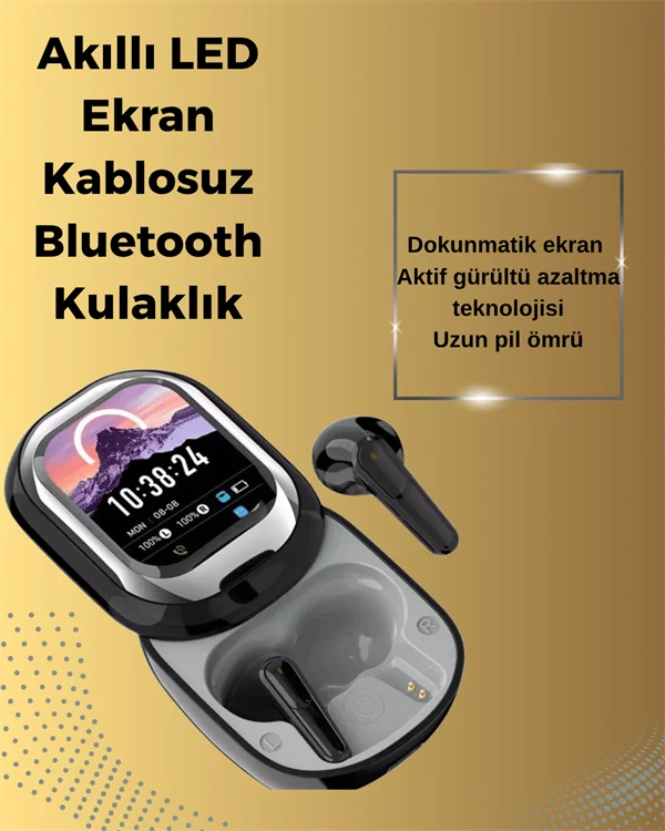 Şık, Akıllı ve Güçlü: LED Ekranlı Kablosuz Kulaklık Seti