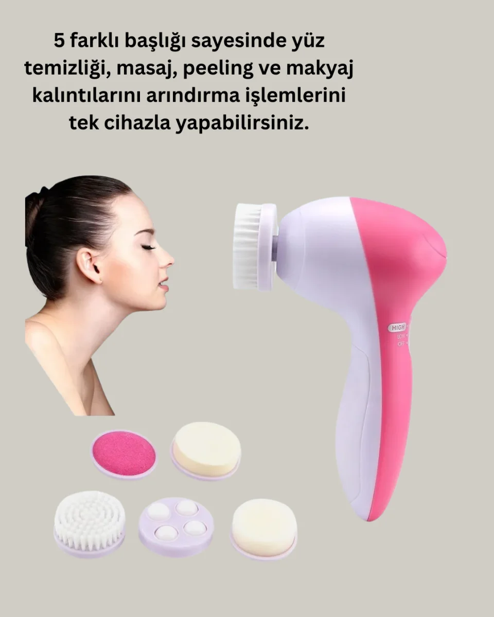 Taşınabilir 5 in 1 Elektrikli Cilt Temizleyici