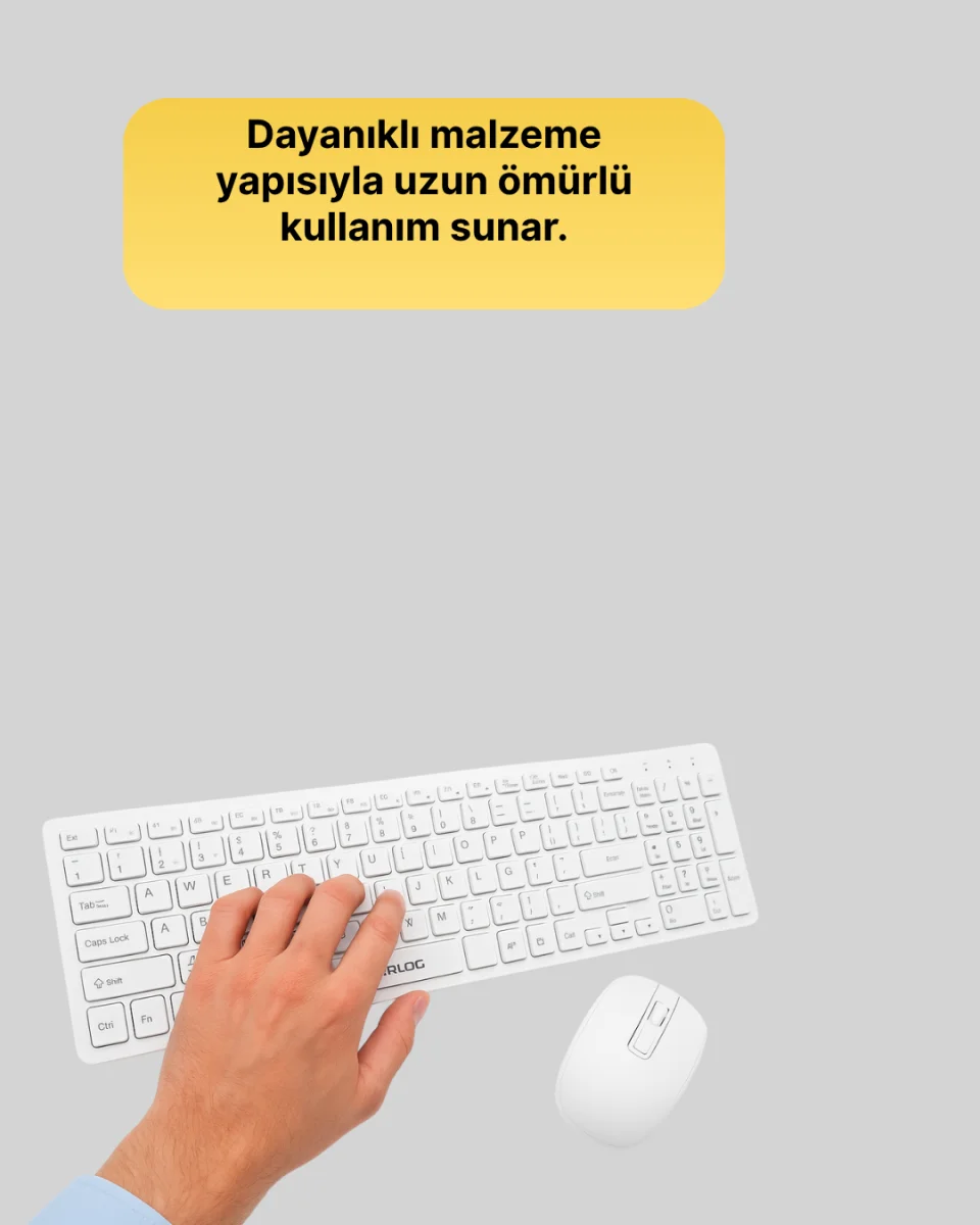 Kablosuz Klavye Mouse Takımı - Ergonomik, Sessiz ve Enerji Tasarruflu