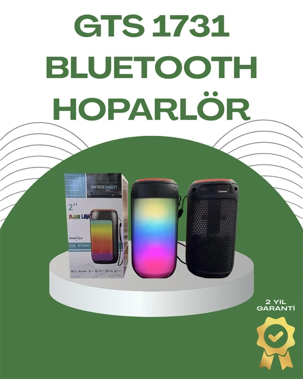 Mini LED Bluetooth Hoparlör GTS 1731 – Çoklu Ortam Desteği ve Hafif Tasarım