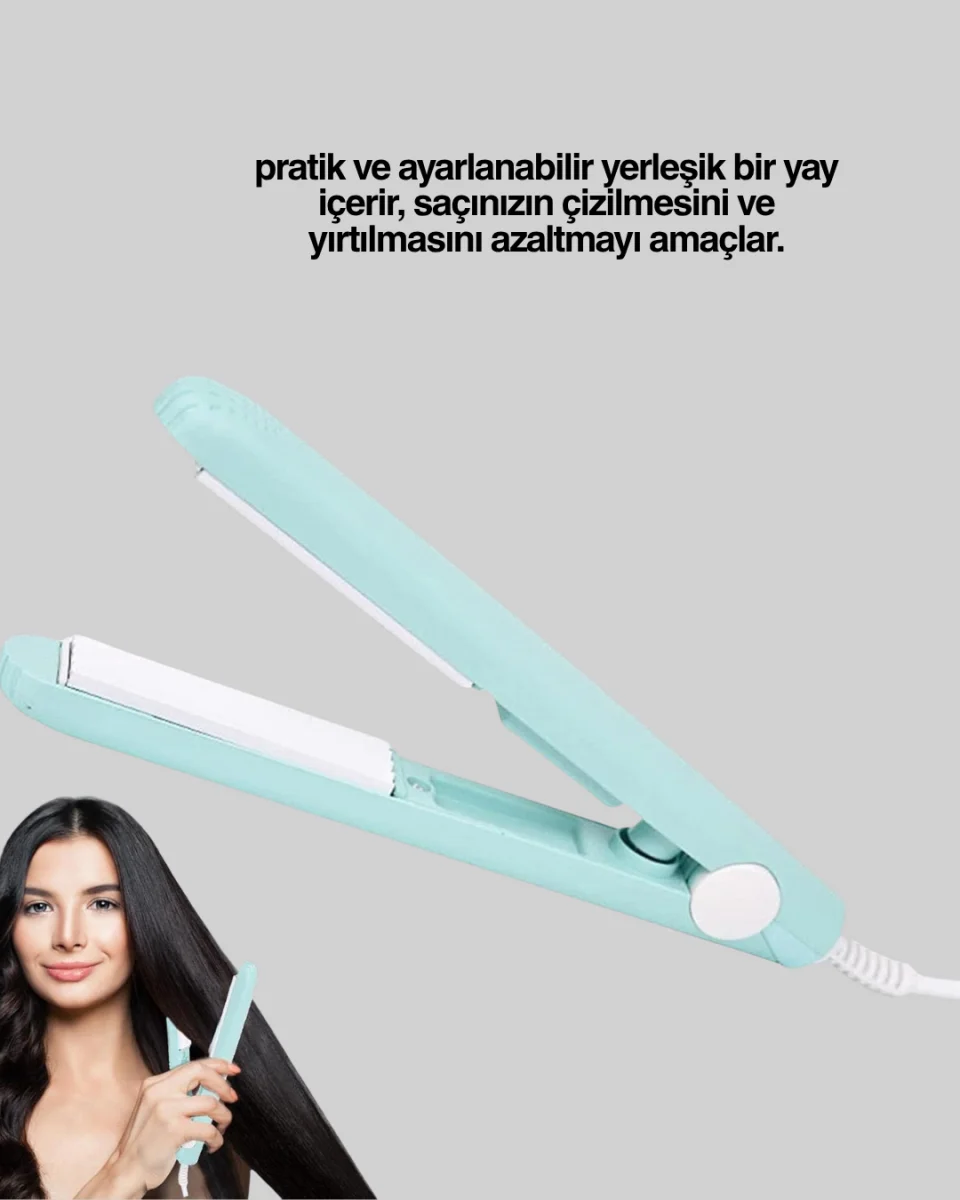 2’si 1 Arada Saç Düzleştirici ve Bukle Maşası – Düz ve Kıvırcık Saçlara Uygun Çok Yönlü Kullanım