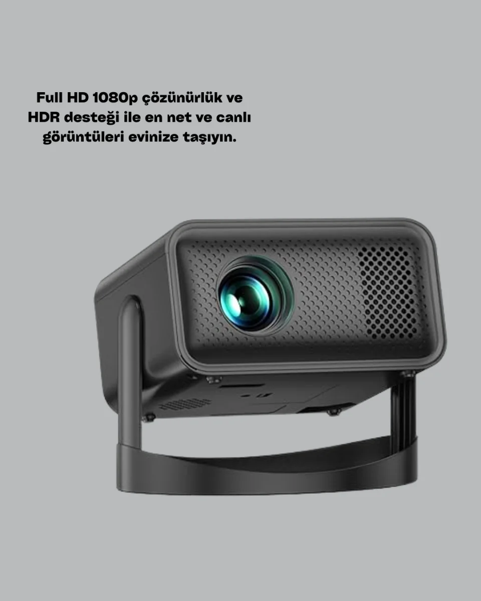 Android TV 11 İşletim Sistemli Elektrikli Odaklama Projektör