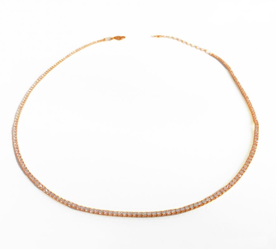 1,5 mm Taşlı Gümüş Suyolu Choker Kolye