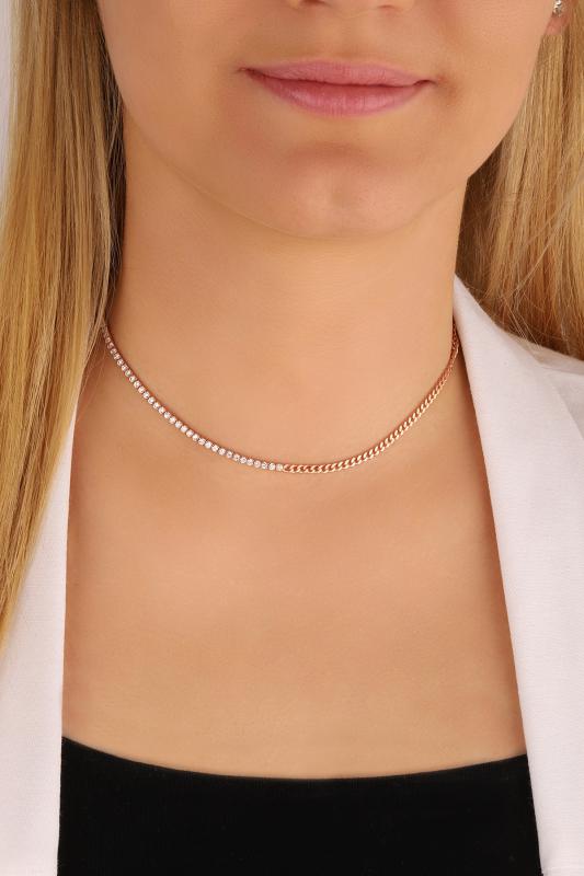 Yarısı Suyolu Yarısı Gurmet Zincirli Gümüş Choker Kolye