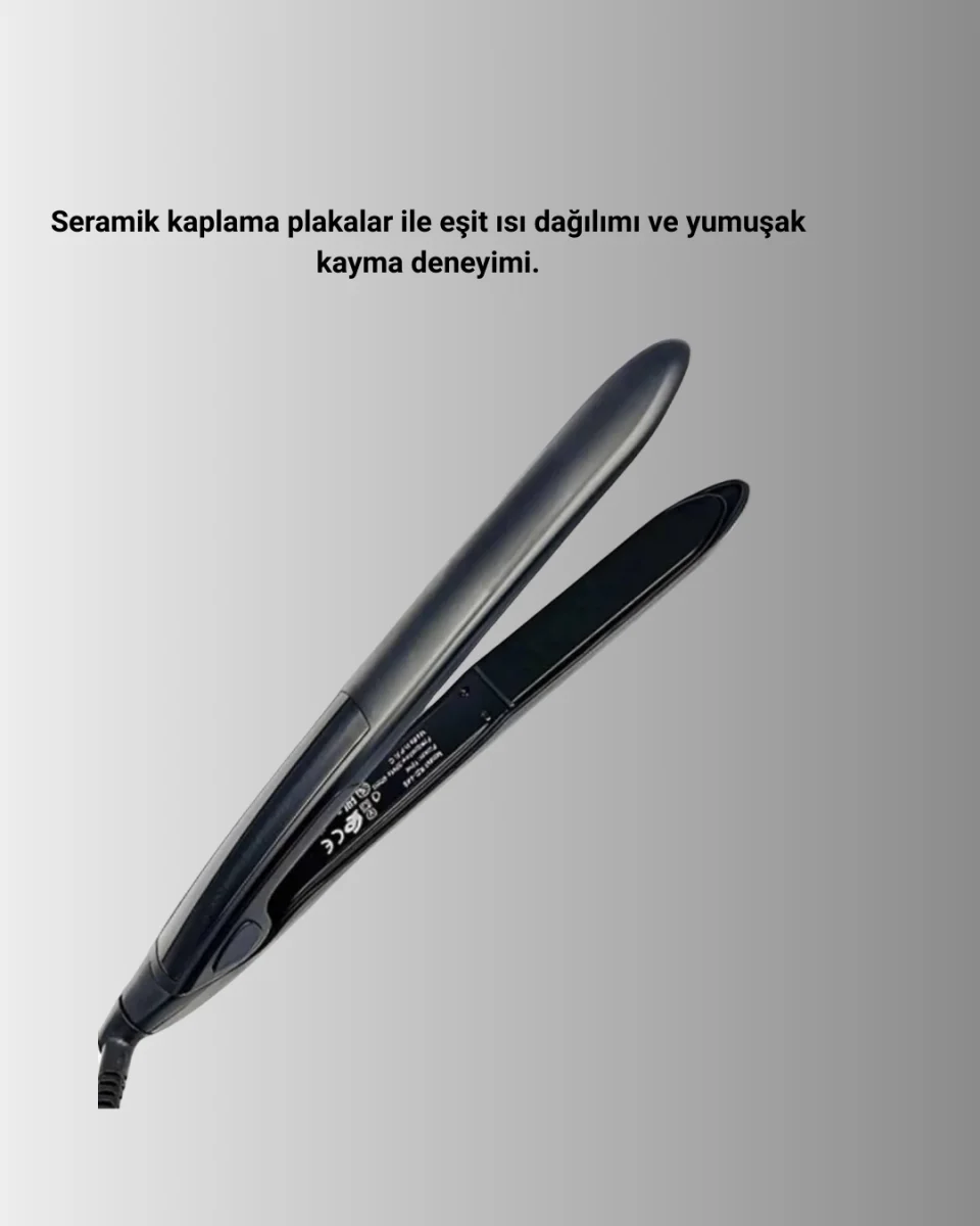 A Kalite Orijinal 2025 Isı Ayarlı Titanyum Seramik Plakalı Profesyonel Saç Düzleştirici