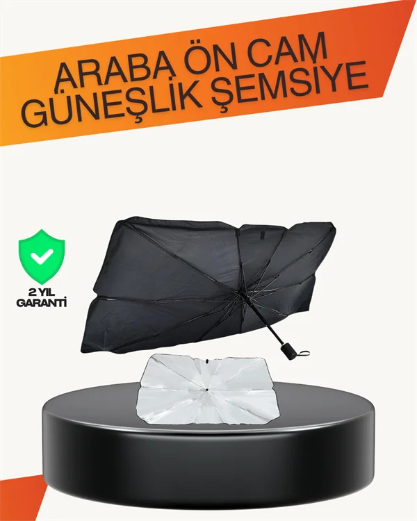Kalın Kumaşlı Ön Cam Güneşliği – Solmaz, Deforme Olmaz, Uzun Ömürlü