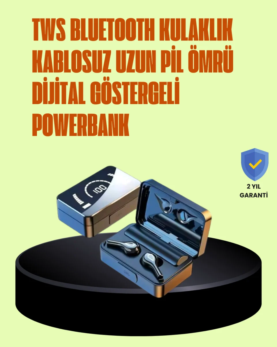 Akıllı Ekranlı Bluetooth Kulaklık – Derin Bas ve Net Tiz