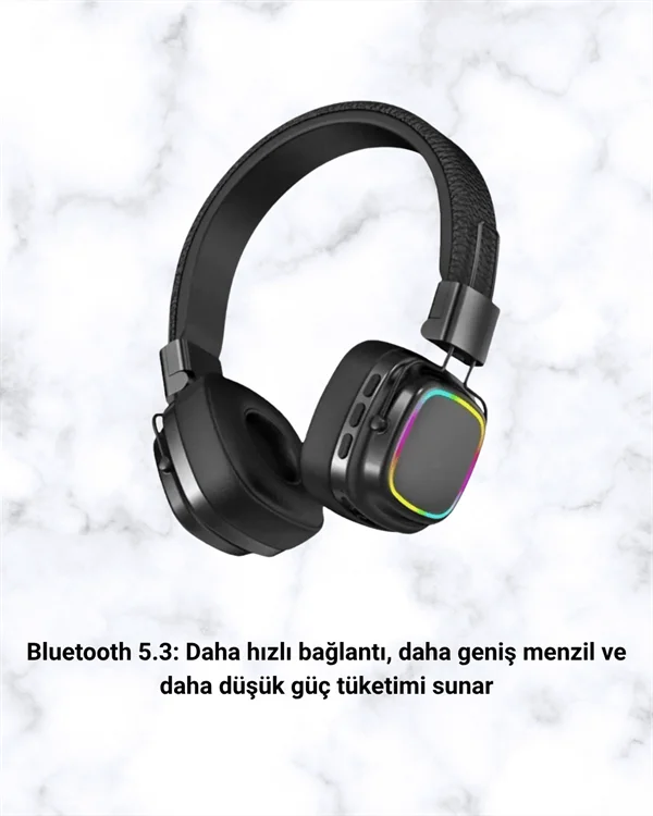 Yüksek Ses Kaliteli Kablosuz Kulak Üstü Kulaklık – BT 5.3