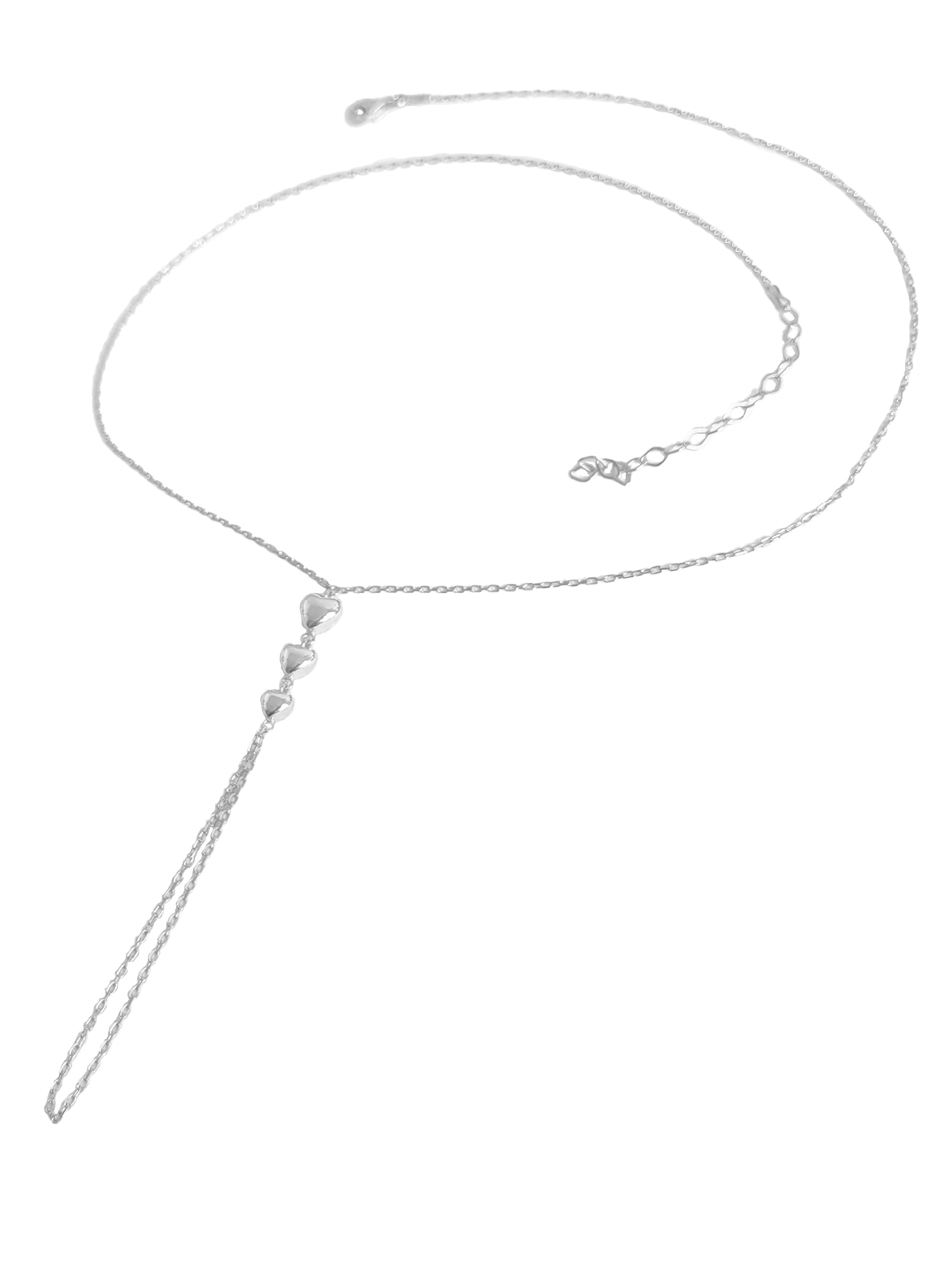 Şık 3 Sıra Kalp Model Gümüş Şahmeran Bileklik (Taşsız) - Gold
