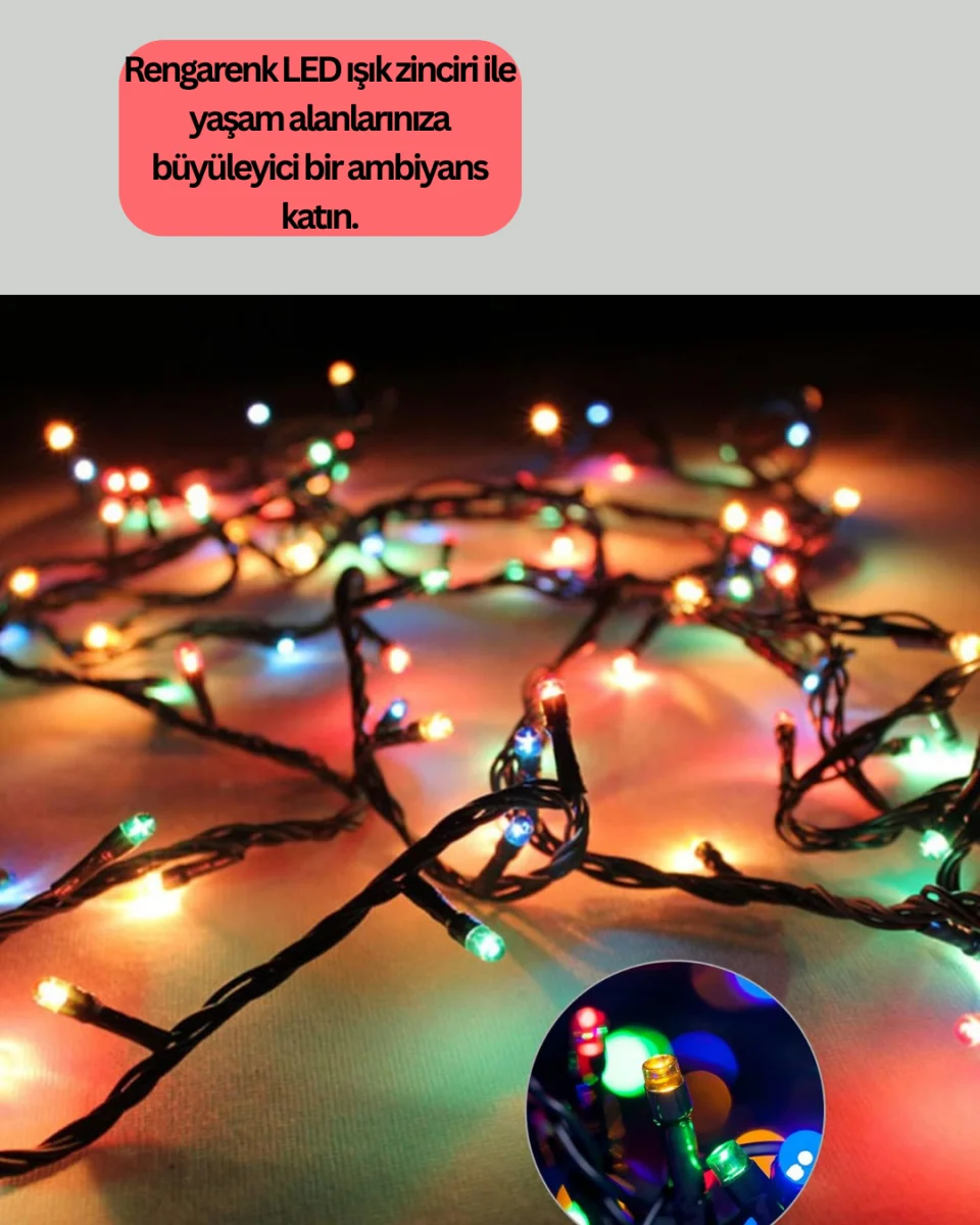 Dekoratif LED Peri Işıkları 8 Modlu İç Mekan Lambası