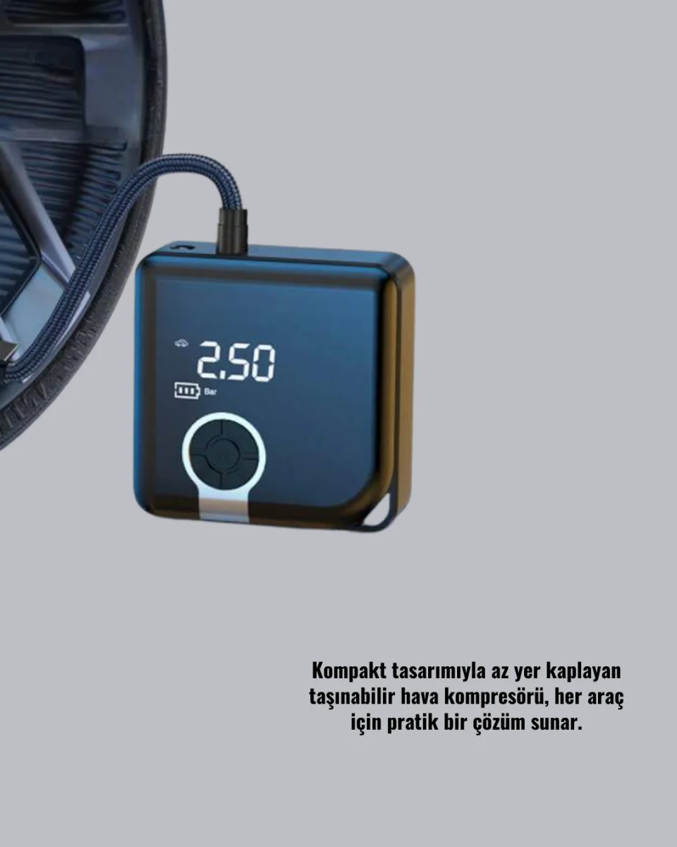 Çok Fonksiyonlu Akıllı Lastik Şişirme Cihazı