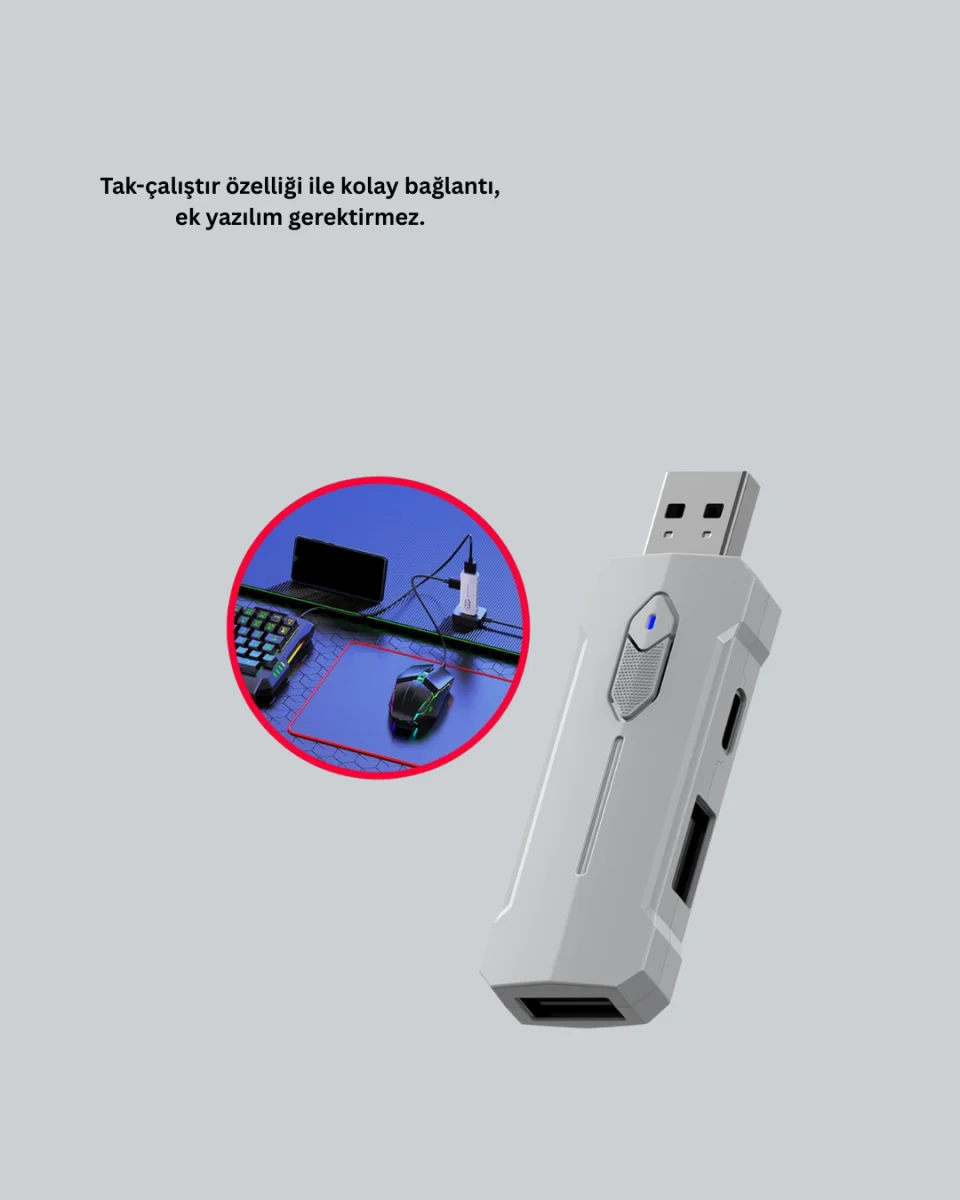 Profesyonel Mobil Oyun Seti | Yüksek DPI Mouse + Ergonomik Klavye