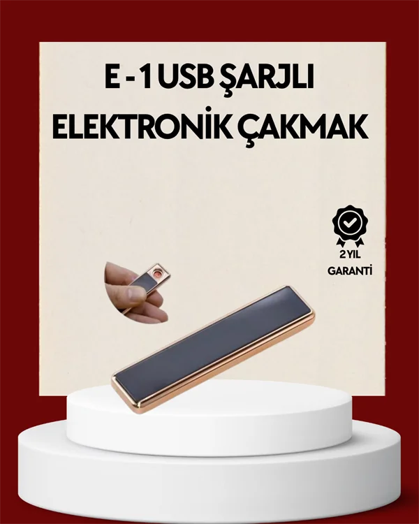 Plazma Ark Teknolojili Elektrikli Çakmak – Dokunmatik, LED Göstergeli, Şarj Edilebilir