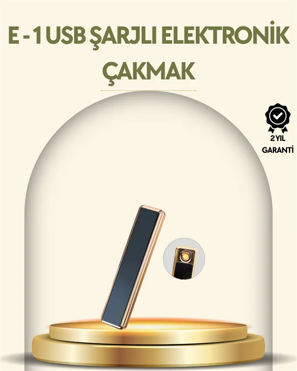 USB Şarjlı Alevsiz Elektronik Çakmak – Rüzgara Dayanıklı, Gazsız, Güvenli Kullanım