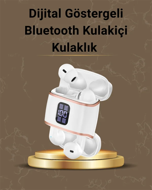 Dijital Göstergeli Bluetooth Kulakiçi Kulaklık – 4’lü Paket, Gürültü Engellemeli