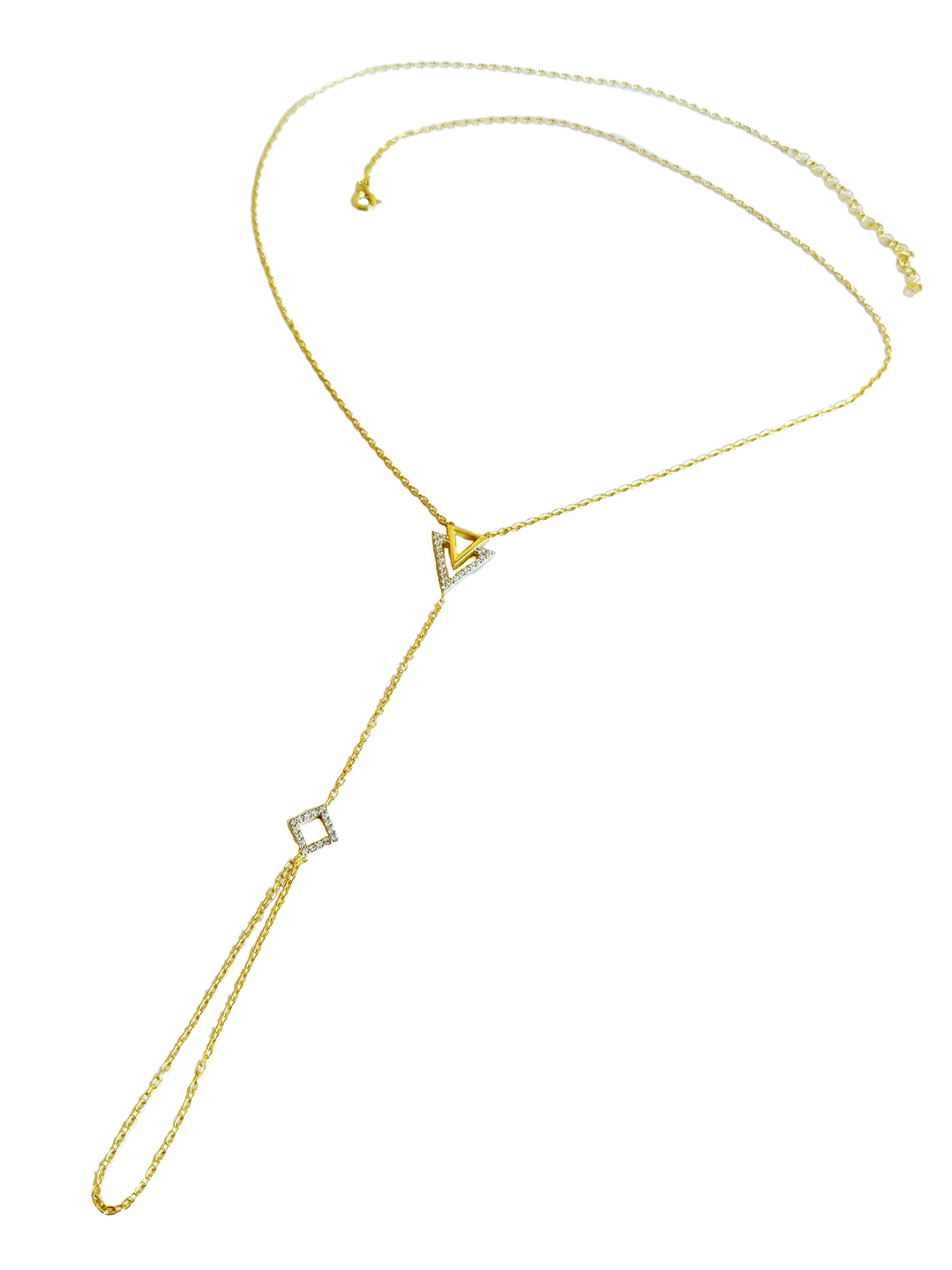 925 Ayar Beyaz Zirkon Taşlı El Yapımı Gümüş Şahmeran Bileklik – Ayarlanabilir Şıklık - Gold Renk