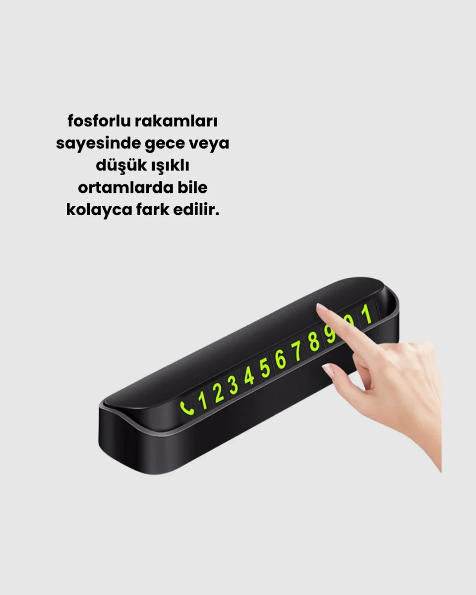 Kompakt Fosforlu Park Numaratörü – Gündüz Şıklığı, Gece Görünürlüğü