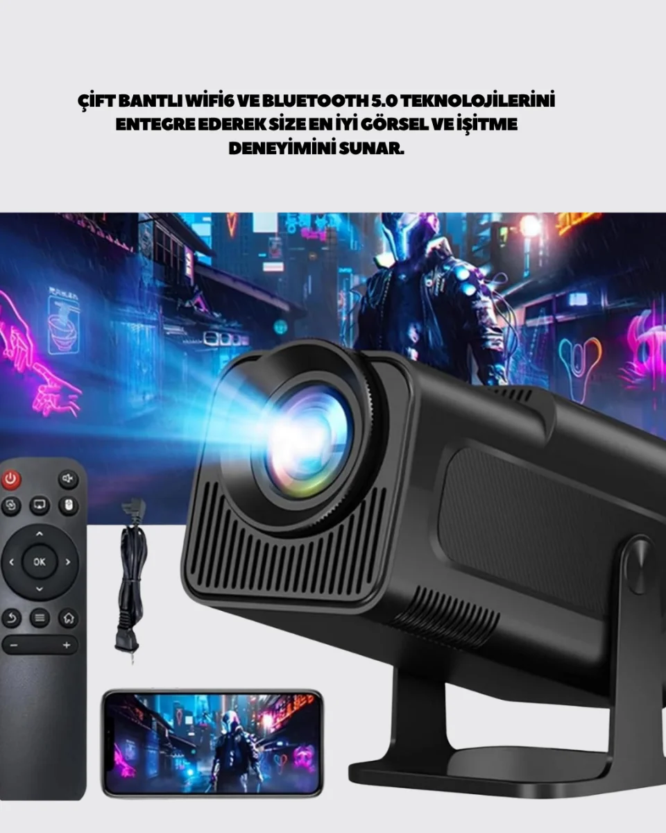 1080P Full HD Çözünürlük ve 4K Destekli Projektör