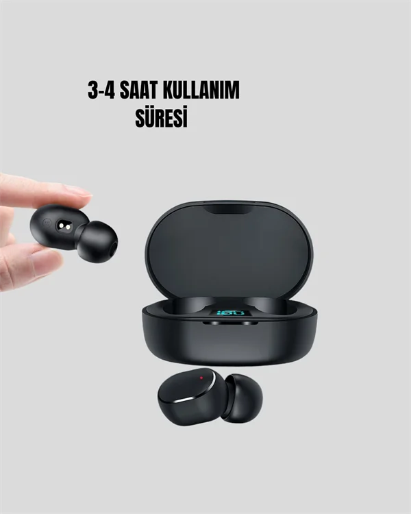 TWS Bluetooth Kulaklık Kulak İçi Kablosuz Dijital Göstergeli Çağrı Cevaplayabilen