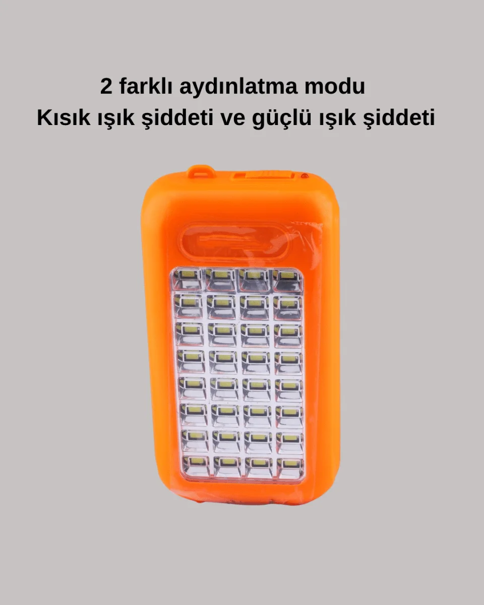 Güneş Paneli Destekli Powerbank ve LED Işıldak – 10000 mAh, Çift USB, Outdoor Kullanım İçin