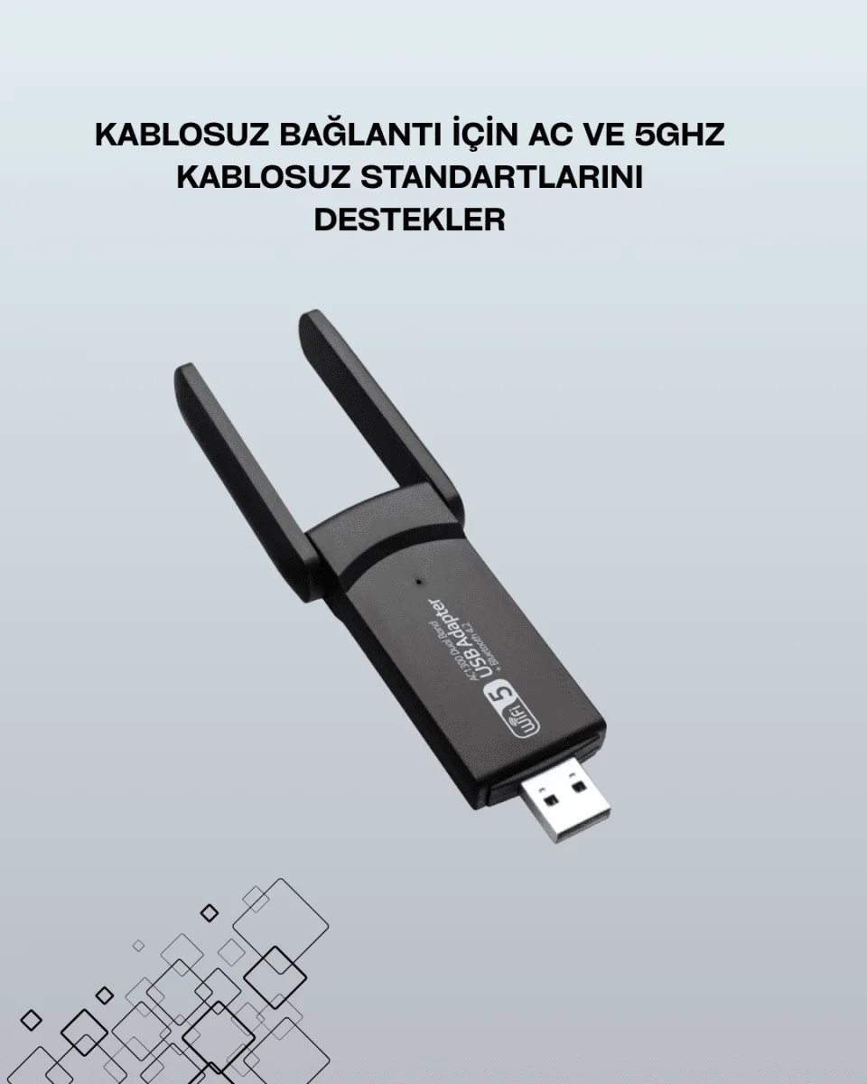 Realtek Chipsetli 5G Destekli Yüksek Hızlı Ağ Adaptörü