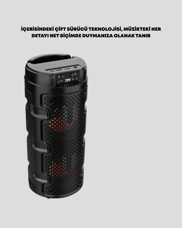 Kompakt Tasarım, Yüksek Ses Performansı – Çoklu Giriş Seçenekli Kablosuz Hoparlör (Bluetooth, USB, SD Kart, AUX)