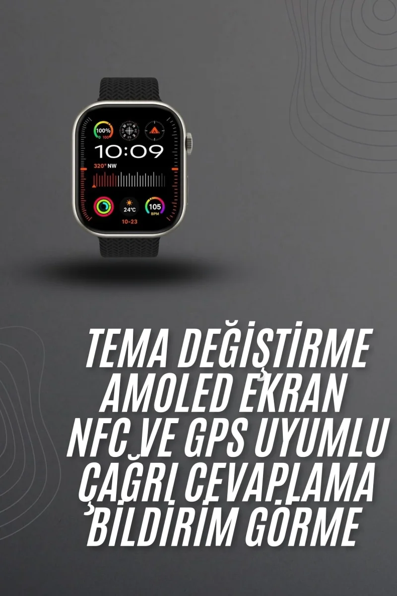 Akıllı saat 2.02 inch Nabız Ölçer Arama Konuşma Müzik Dinleme