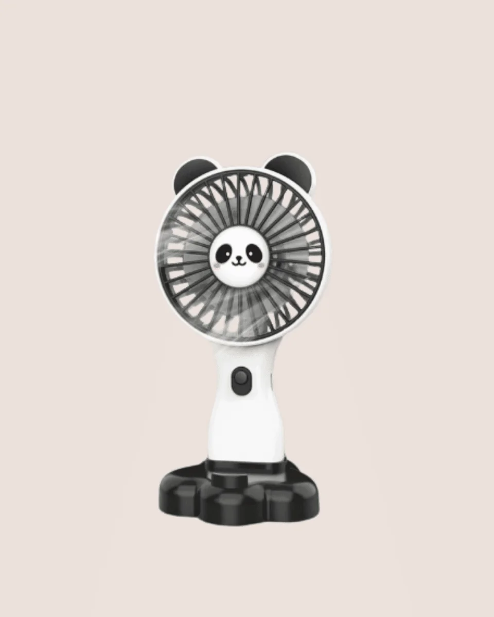 Mini Fan Hayvan Figürlü – Şarj Edilebilir Taşınabilir El Vantilatörü