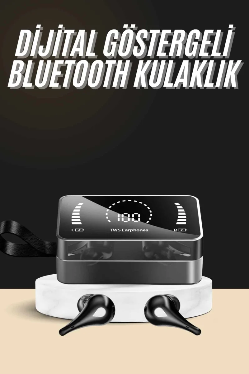 Bluetooth Kulaklık Anc Özelliği Powerbank Özelliği Aynalı Dijital Göstergeli
