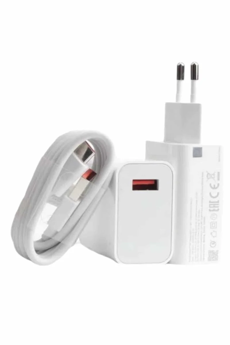 Beyaz Ultra Plus Hızlı Şarj Seti Şarj Adaptörü ve Kablosu 67W