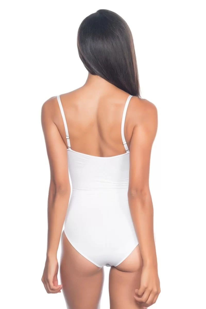 Beyaz Desenli Body Korse